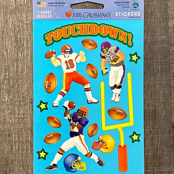 💞 New Touchdown! Football Scrapbook Stickers - Picture 1 of 2